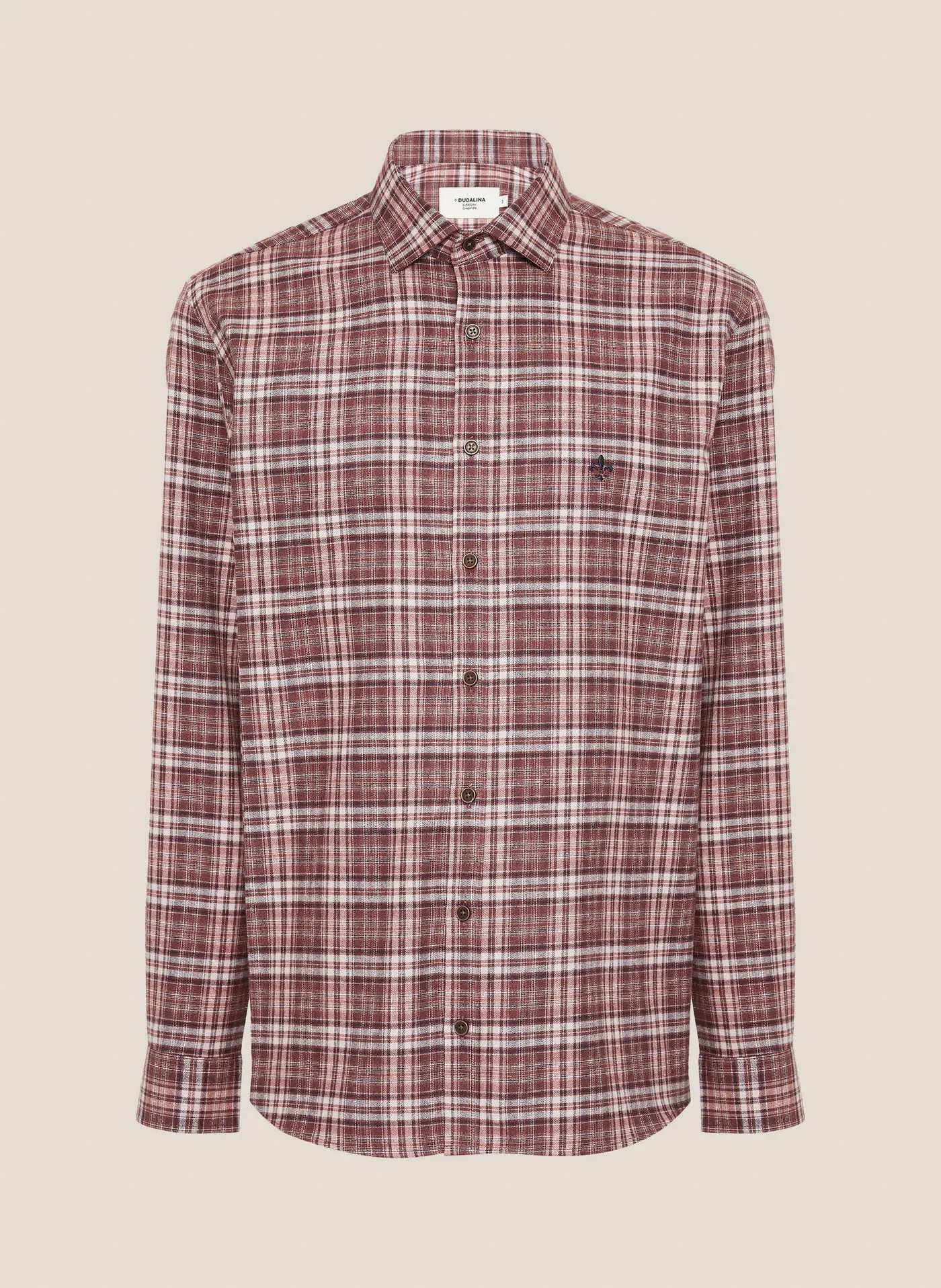 Camisa xadrez vermelha e branca — frente